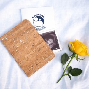 Hülle Hoa Hong für Mutterpass // Natur mit Silber