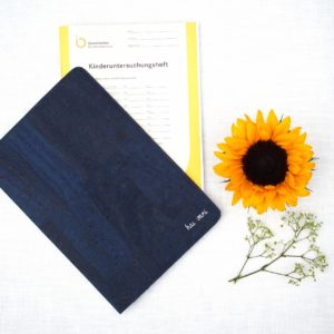 Hülle Hoa Huong Duong für Kinderuntersuchungsheft // Denim Blau