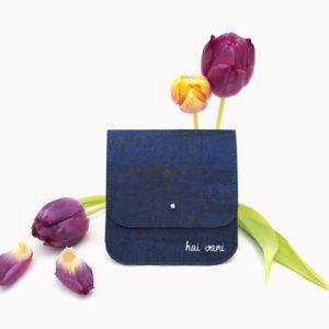 Minigeldbeutel Hoa Tulip // Denim Blau