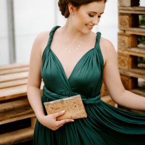 Clutch Hoa Mai // Natur mit Regenbogen und Silber